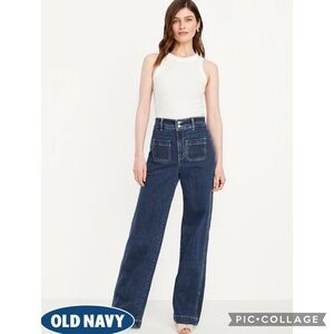 5/$25 Old Navy Extra High-Rise Sky-Hi Wide Leg Jeans